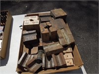 Wooden barrel clamping blocks (marked)