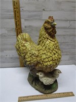 LARGE RESIN HEN & CHICKS