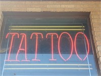 Neon TATTOO light up sign: approx 4ft x 3ft