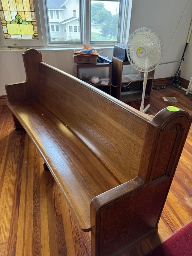 Vintage Wooden Church Pew  83\"  #49 & #50