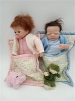 2 Reborn Newborn Ashton Drake Boy & Girl dolls
