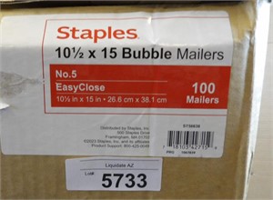 Case Staples Bubble 100 Mailers 10.5x15
