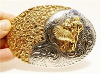 Wilmarth Classic Western Couple Belt Buckle RI USA