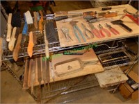 Assorted Tools on Product Rack