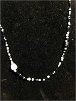 Black & white glass beads - nice light necklace