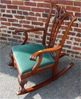 Chippendale Rocker w/ ball & claw foot, has been