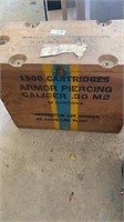Wooden small arms ammunition box 1500 cartridges