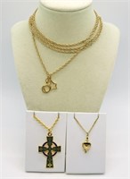 Celtic Cross, Lariat & Door Knocker Necklaces