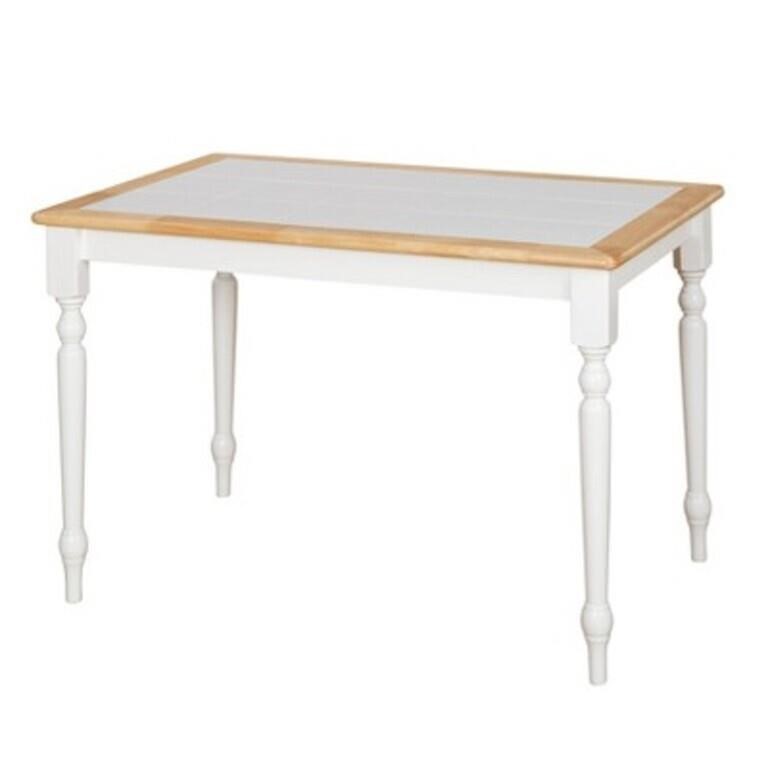 Tara Tile Top Dining Table White/Natural