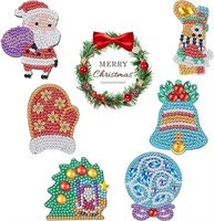 6 Pieces Christmas Diamond Painting Magnets Art