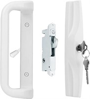 House Guard White Patio Door Handle Set with