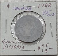 1888 Canada 1 cent Queen Victoria- very fine