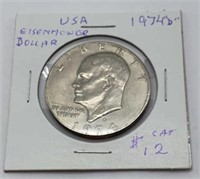 1974 USA Eisenhower dollar coin