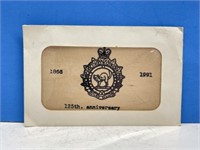 Wooden Card - 125th Ontario Regiment (1866-1991)
