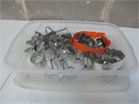 Plastic Container Full of Cookie Cutters