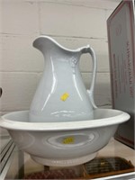 Ironstone Pitcher and Bowl