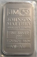 Johnson Matthey 1-Oz Silver Bar