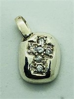 Sterling Silver, Cubic Zirconia Pendant