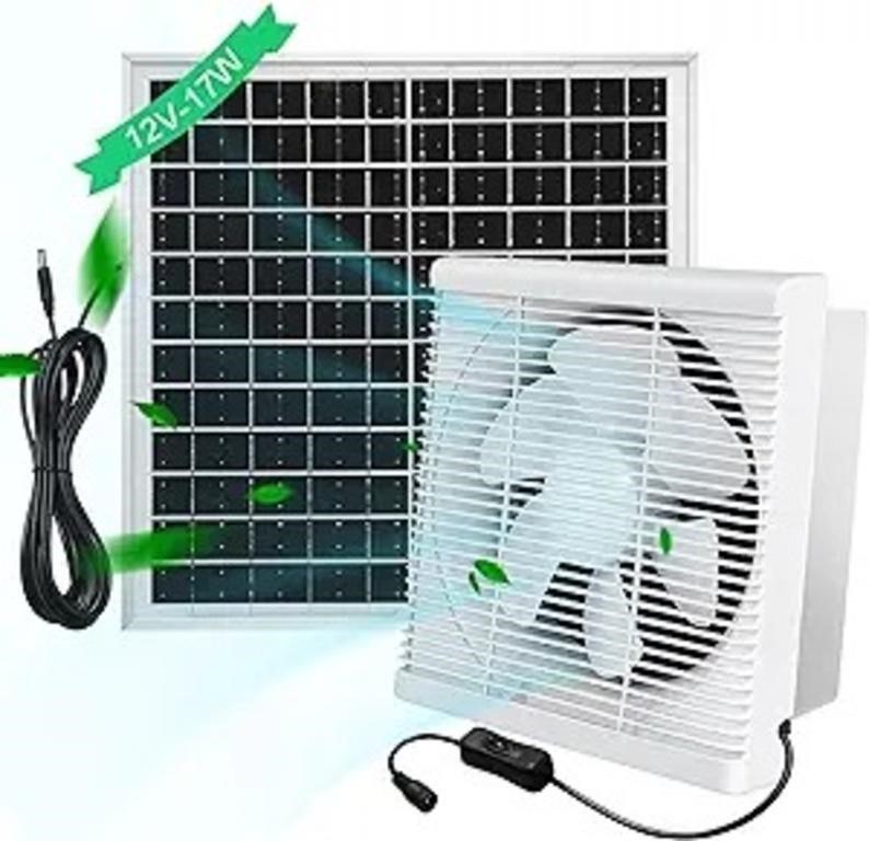 Hnrloy 17w Solar Powered Exhaust Fan For