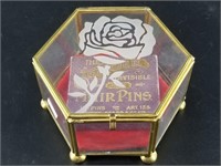 Jewelry box with vintage hairpins