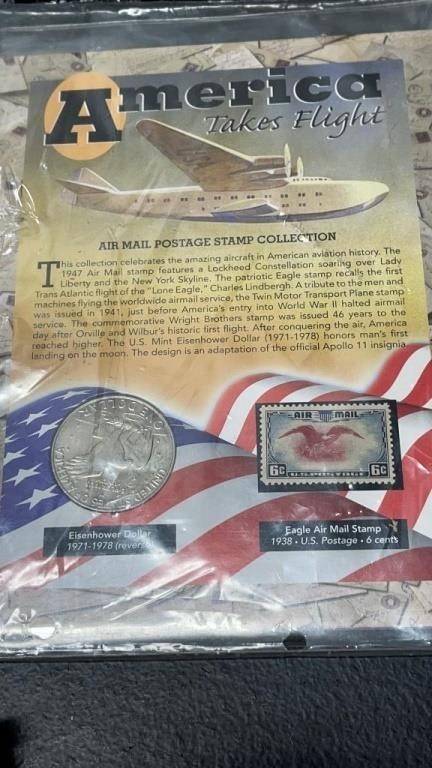 America Takes Flight Air Mail Postage/ Coin Collec