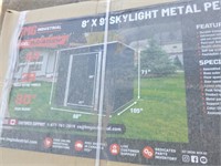 TMG 8X9 Skylight Metal Pent Shed