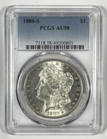 1880-S Morgan Silver $1 PCGS AU58