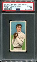 T-206 Mathewson. Dark Cap PSA Good+ 2.5