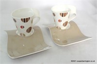 2  Villeroy & Boch NewWave Caffé Chocolate Drops