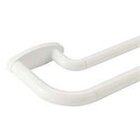 Double Curtain Rods White,Room Darkening Curtain R