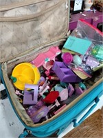 Littlest pet shop accessories in suitcase