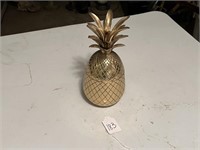 Vtg Hampton Brass Pineapple Storage Box