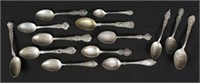 (14) Sterling Silver Souvenir Spoons