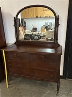 Antique Dresser W. Mirror