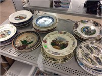 Assorted collector plates.