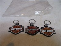 3 Harley Davidson Key Chains