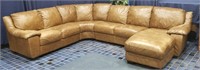 Leather Sectional Couch with Lounge