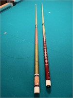 TWO PIECE POOL CUES