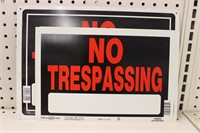 Lot of 6 No Trespassing Signs