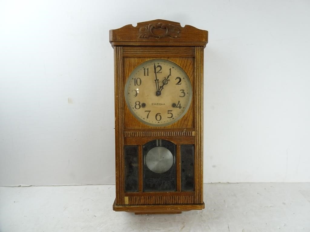 Vintage Japanese Eikeisha Clock Co. Wall Clock -