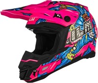 ILM DOT&ECE Motocross Helmet Flo Pink Y-Large