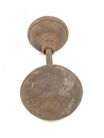 Set of antique metal door knobs
