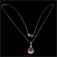 Natural Pigeon Blood Red Ruby Necklace