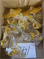 (2) yellow butterfly wind chimes