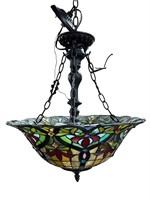 Floral Tiffany Style Stained Glass Light Fixture