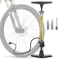 Gold Lumintrail Mini Bike Pump with Gauge