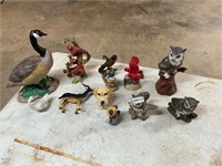 Assorted birds and all figurines