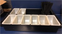 Bar trays and straws