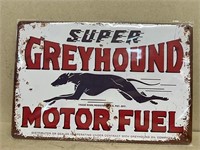 Super greyhound motor fuel advertising sign newer