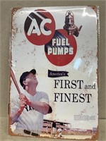 Babe Ruth AC fuel pump advertising sign newer
